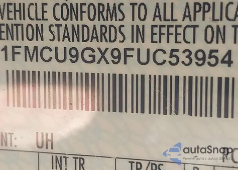 2015 Ford Escape Se из США, поврежденный, VIN 1FMCU9GX9FUC53954